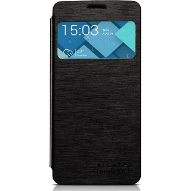 ALCATEL CUSTODIA FLIP COVER BOOK CASE ORIGINALE PER OT-6040D IDOL X BLACK NERA - Immagine 1 di 4