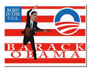 Barack Obama Custom Art 4 x 5 imanes de refrigerador 44º Presidente "Nacido en EE. UU." - Imagen 1 de 5