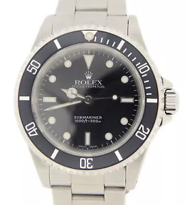 Rolex Submariner No Date Mens Stainless Steel Watch Black Dial Bezel Sub 14060M - Picture 1 of 7