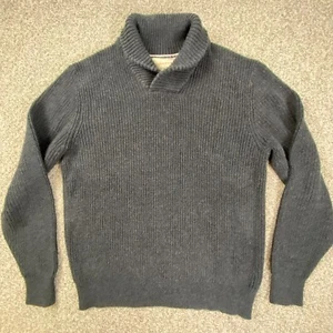 Weatherproof Vintage Sweater Mens Large Gray Collar Cable Knit Pullover Cotton - Picture 1 of 12