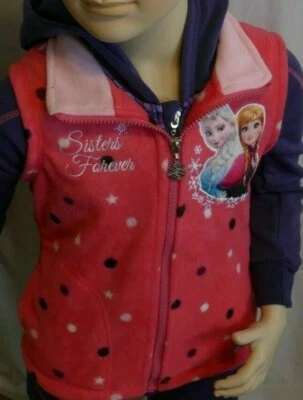 DISNEY FROZEN Disney - Frozen - Die Eiskönigin - Elsa & Anna - Fleece Weste - Pink