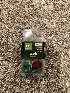 Making Memories Brads 45 piece Primary Square scrapbooking coated brads - Picture 1 of 2