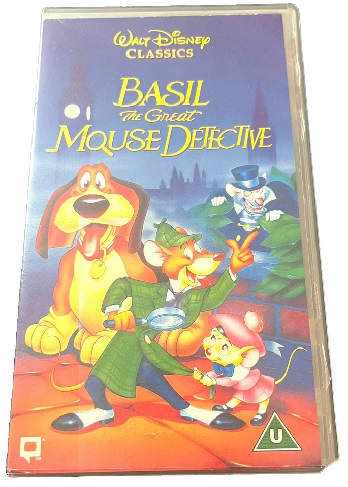 Basil The Great Mouse Detective VHS Tape Cert U Disney Animated Distributed UK - Image 1 of 4
