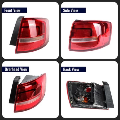 Luz trasera derecha ajuste exterior Jetta 2011-2018 híbrido sedán 2013-2014 base sin bombilla Foto 1 de 4