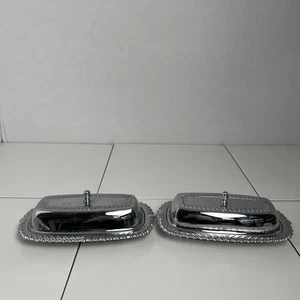 Vintage Irvinware Silber Butterdose 2er Set! - Bild 1 von 19