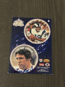 1994 Roger Staubach's NFL Football POG Cards 2 LEE ROY JORDAN - Auto HAND SIGNED - Picture 1 of 3