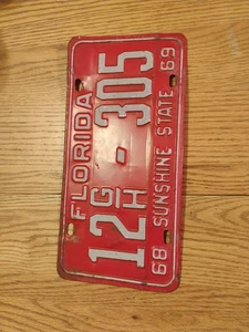 1968-69 Florida License Plate - Picture 1 of 2