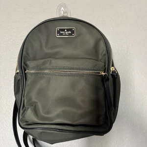 Kate Spade Nylon & Leather Backpack Army Green Color - Picture 1 of 5