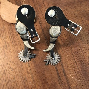 VTG Jingle Bob Western Spurs with Rowels Read - Picture 1 of 12