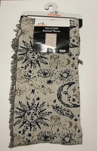 Way To Celebrate Halloween Sun & Moon Soft Knitted Throw Blanket 50" x 60" - Picture 1 of 4
