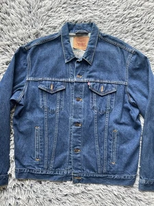 Levis Jacke Herren 48 lang blau Denim Trucker Typ 3 USA 80er Vintage 71506 0216 - Bild 1 von 9