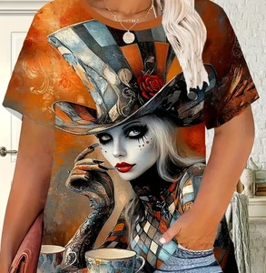 Women’s Gothic Portrait T Shirt Soft & Comfortable NEW Size 3XL - Picture 1 of 4