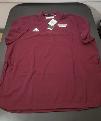 Adidas NCAA Mississippi State Bulldogs Quarter Zip Jacket Size Men's XL - Image 1 of 4