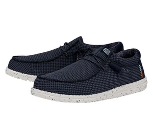 HEY DUDE Wally Sport - Mens Comfortable Slip on Shoes - Navy - Dress - Casual, 8 - Picture 1 of 16
