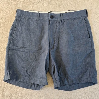 Pantalones Cortos J Crew 7" de Lino Nuevos sin Etiquetas, Cintura 30", Playa Azul Océano Foto 1 de 4