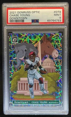 Donruss Optic Chase Young Downtown 2021! SSP #DT-8 PSA 9 Foto 1 de 2