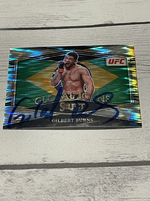 Gilbert Burns Signed Card UFC Global Icons Select JSA COA IP Auto Autographed a - Image 1 of 3