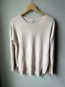 Kinross Cashmere Women's Pink 100% Cashmere Crewneck Sweater Size Large - Picture 1 of 9