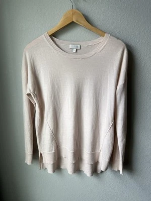 Suéter Kinross Cashmere para mujer rosa 100 % cachemir cuello redondo talla grande Foto 1 de 4