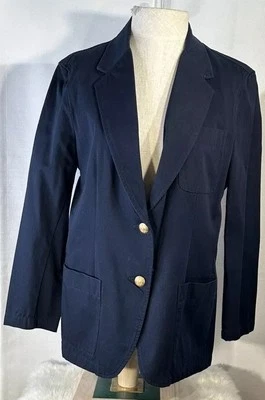 Vintage Lauren Ralph Lauren Classic Blazer Blue 2-Button Down Hong Kong SZ-8P - Image 1 of 4