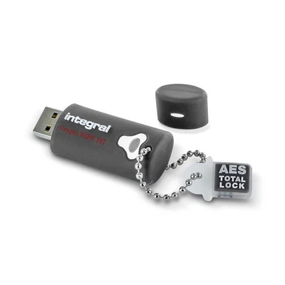 Integral 64GB Crypto-197 256-Bit Hardware Encrypted 3.0 USB Secure Flash Memory - Image 1 of 4