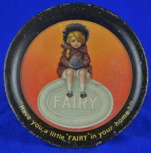 ANTIQUE FAIRY SOAP ADVERTISING TIN LITHOGRAPH TIP TRAY - EARLY 1900'S - 4 1/4" - Picture 1 of 2