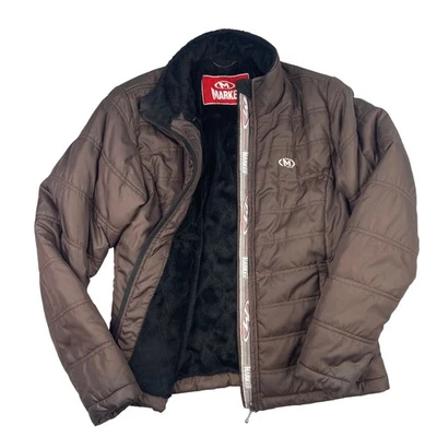 Chaqueta acolchada para mujer MARKER ligera marrón acolchada con cremallera forrada de vellón Foto 1 de 4