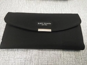 Vintage. Kate Spade New York Nylon dreifach faltbare schwarze Damen-Geldbörse (7,5 Zoll) mit GRATISARTIKEL - Bild 1 von 13