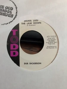 DUB DICKERSON The Bottle / Mama Laid Down the Law 45 RECORD HILLBILLY ROCKABILLY - Picture 1 of 2