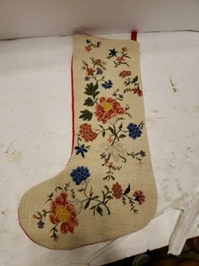 Medias florales vintage de punta de aguja y punto pequeño casa de campo en mal estado - Imagen 1 de 5