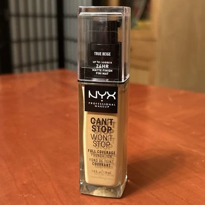 NYX Can’t Stop Won’t Stop Full Coverage Foundation - TRUE BEIGE CSWSF08 -Sealed - Image 1 of 2