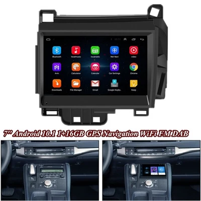 Reproductor de radio GPS WiFi FM DAB RDS de 7"" para Lexus CT200H CT200 LHD 2011-2022 1+16 GB - Imagen 1 de 4