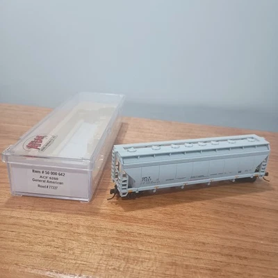 ATLAS N Scale 50 000 642 ACFX 5250 General American #77227 4-Hopper Car NOS  - Image 1 of 4