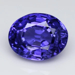 💎 Groß! 8,27ct VVS Oval Natur AAA D Block Violett Blau Tansanit - Luxuriös - Bild 1 von 10