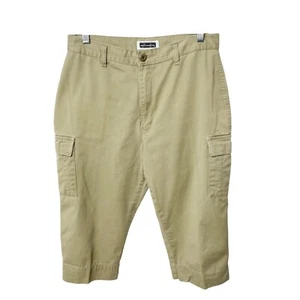 Xhilaration Vintage Y2K Tan Khaki High Waisted Cotton Cargo Shorts Women’s Sz 11 - Picture 1 of 8
