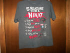 T-shirt Urban Pipeline 5 reasons be a ninja grand 14-16 neuf avec étiquettes jeunesse