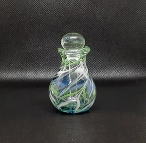 Mundgeblasener Glas Parfüm Flakon - Ätherisches Öl Flakon - Lampworked Sammlerstück - Bild 1 von 8