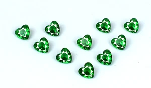 3.95 Ct Heart Shape Colombian Emerald Gems Lot Natural 10 Pcs Certified - Picture 1 of 8
