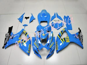 Blue Black ABS Injection Mold Bodywork Fairing Kit for GSXR600 GSXR750 2006 2007 - Picture 1 of 12