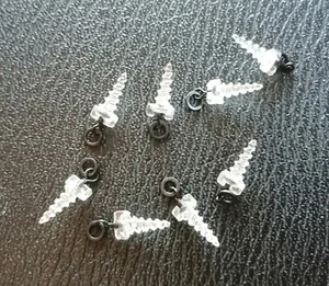 MOD KUNSTSTOFF BOILIE KÖDERSCHRAUBEN 15mm & 27mm MIT GRÖSSE 22 MICRO RING WIRBEL - Bild 1 von 6