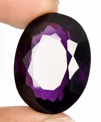 AAA+ Purple Amethyst 69.9 Ct. Faceted Oval Cut Loose Gemstone for Ring & Pendant - Image 1 of 4