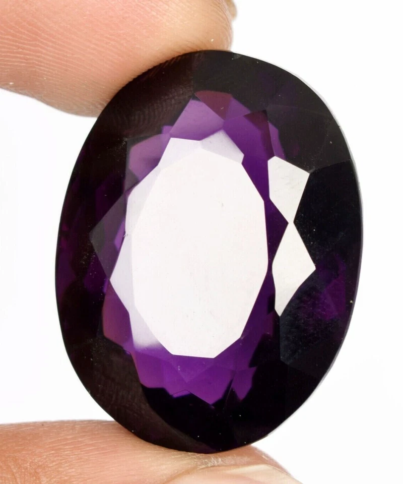 AAA+ Purple Amethyst 69.9 Ct. Faceted Oval Cut Loose Gemstone for Ring & Pendant - Image 1 of 4