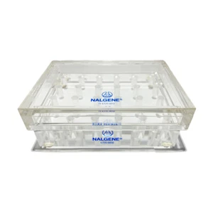 Nalgene Acryl Beta Strahlenschutz Mikrozentrifuge Röhrchen Gestell/Deckel 0,5 ml LAB - Bild 1 von 2