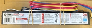 GE 74472, T12 Fluorescent Ballast, Program Start, 2 Lamp, GE240PS-MV-N, NEW - Picture 1 of 5