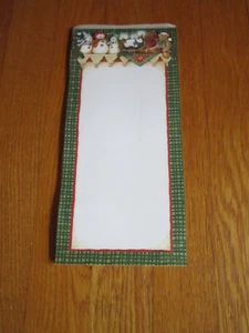 Vintage LANG Christmas Main Street Press Paper Pad Notepad Snowmen Teddies Lamb - Picture 1 of 11