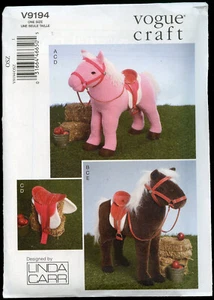 Caballo y silla de montar para muñeca - Patrón de costura artesanal Vogue - Nuevo - Fuera de existencia - Imagen 1 de 2