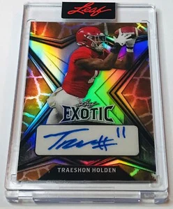2022 Leaf Exotic Auto Prismatic Giraffe Traeshon Holden Alabama Rookie 3/5 - Picture 1 of 2