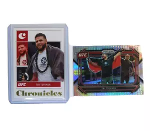 2022 Panini Chronicles UFC Tai Tuivasa Gold 9/10 + Hyper Prizm Bam Bam MMA - Picture 1 of 6