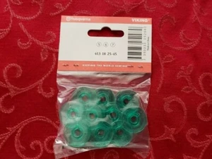 10  Original Viking Husqvarna Sewing  Machine Green Bobbins Part 4125615-45 - Picture 1 of 2