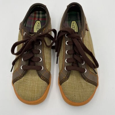 Keen Boys Fashion Sneakers Casual Shoes Size 4 Canvas Brown Orange LW 0112  - Image 1 of 4